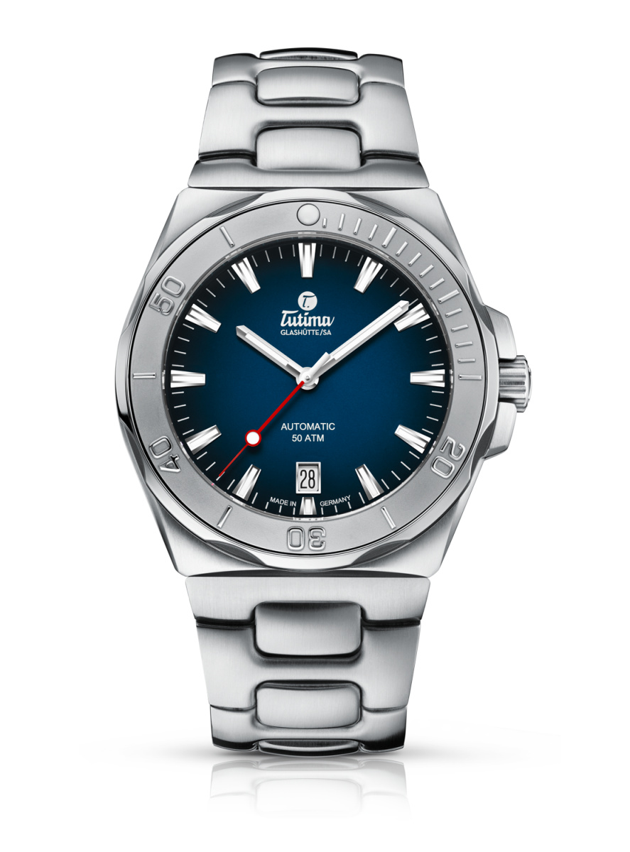 Tutima Glashütte Herrenuhr M2 Seven Seas S Silber 6156-04 – Bild 2