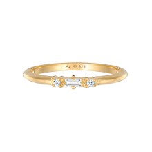 Ring Verlobungsring Diamant (0.03 ct.) Rechteck 925 Silber Ring Verlobungsring Diamant (0.03 ct.) Rechteck 925 Silber