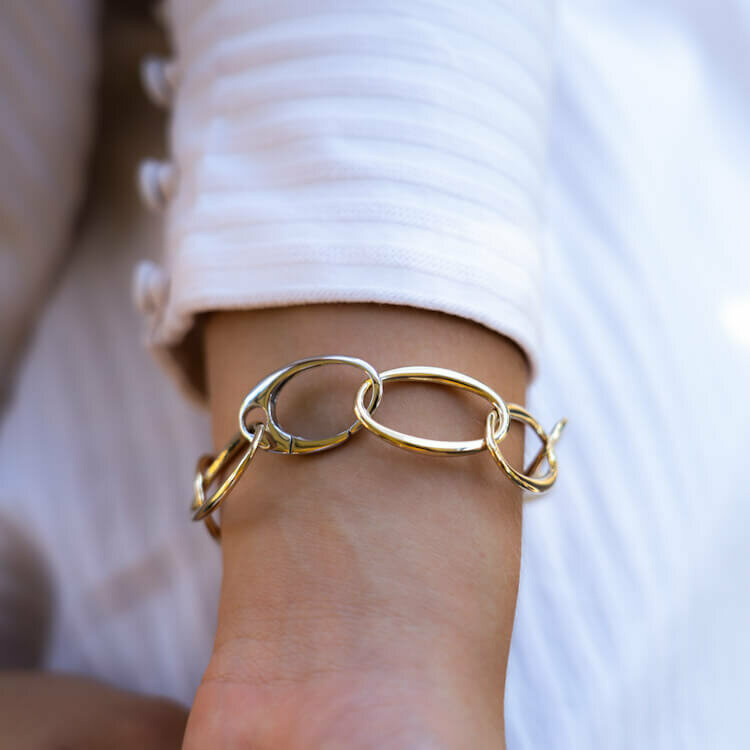 Armband Elaine Firenze 14ct. Gelb/Weißgold 1113041