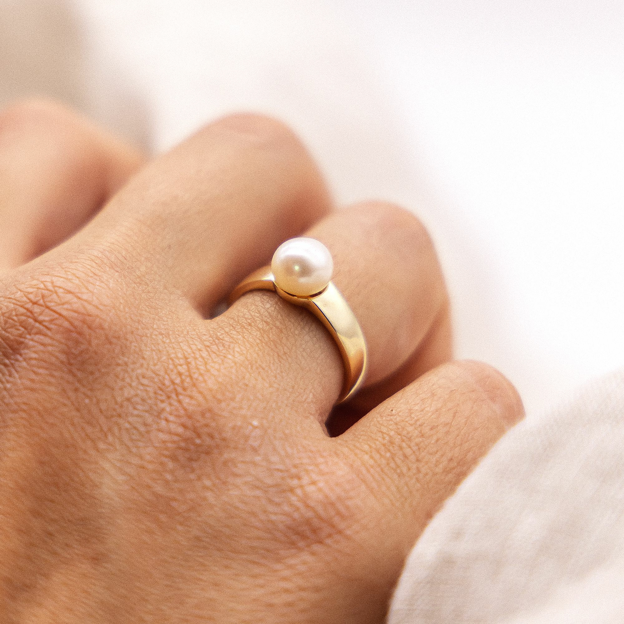 Vivance Gold 375 Perle weiß 7,5-8mm Ring 41679316680798