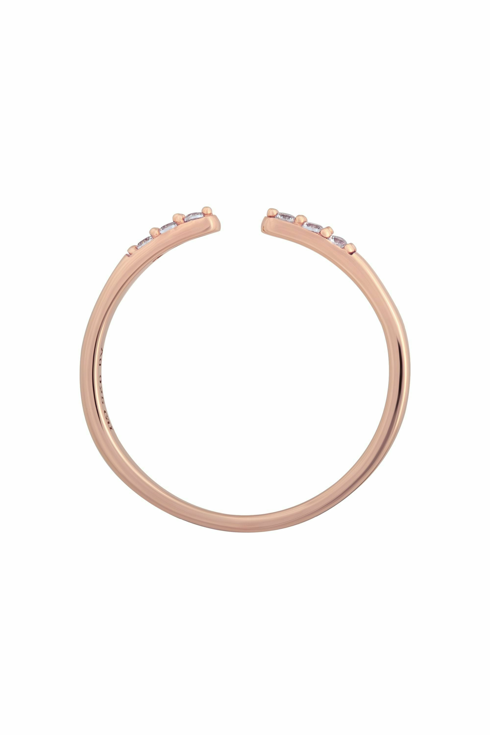 Ring 925/- Sterling Silber rosévergoldet offen Zirkonia Stacking 41184732348510 – Bild 3