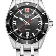 Swiss Alpine Military Herrenuhr für Herren in Silber und Schwarz Sierra 7034.113... Swiss Alpine Military Herrenuhr für Herren in Silber und Schwarz Sierra 7034.113...