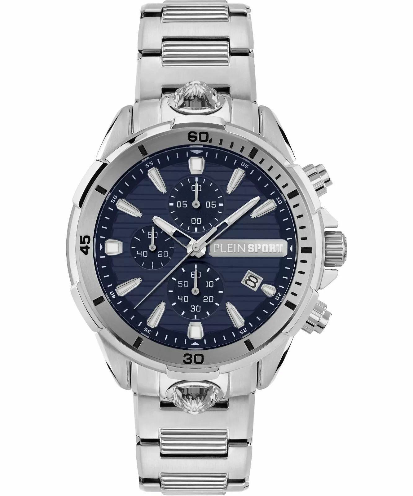 Plein Sport Herren Chronograph IMPACT PSBEA0524 Blau Edelstahl 46 mm Plein Sport Herren Chronograph IMPACT PSBEA0524 Blau Edelstahl 46 mm