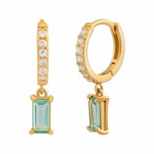 Creole 925 Sterling Silber vergoldet mit Zirkonia und Nano Turmalin 411851740611... Creole 925 Sterling Silber vergoldet mit Zirkonia und Nano Turmalin 411851740611...