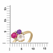 Orolino Gold 585 mit Rosaquartz Amethyst Rhodolith Brillant Ring 41677814005854 Orolino Gold 585 mit Rosaquartz Amethyst Rhodolith Brillant Ring 41677814005854
