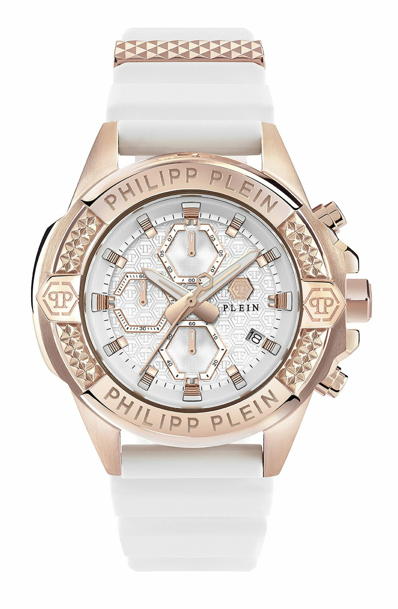 Philipp Plein Herrenuhr The $kull Chrono Schwarz/Weiß PWWFA0325 Philipp Plein Herrenuhr The $kull Chrono Schwarz/Weiß PWWFA0325