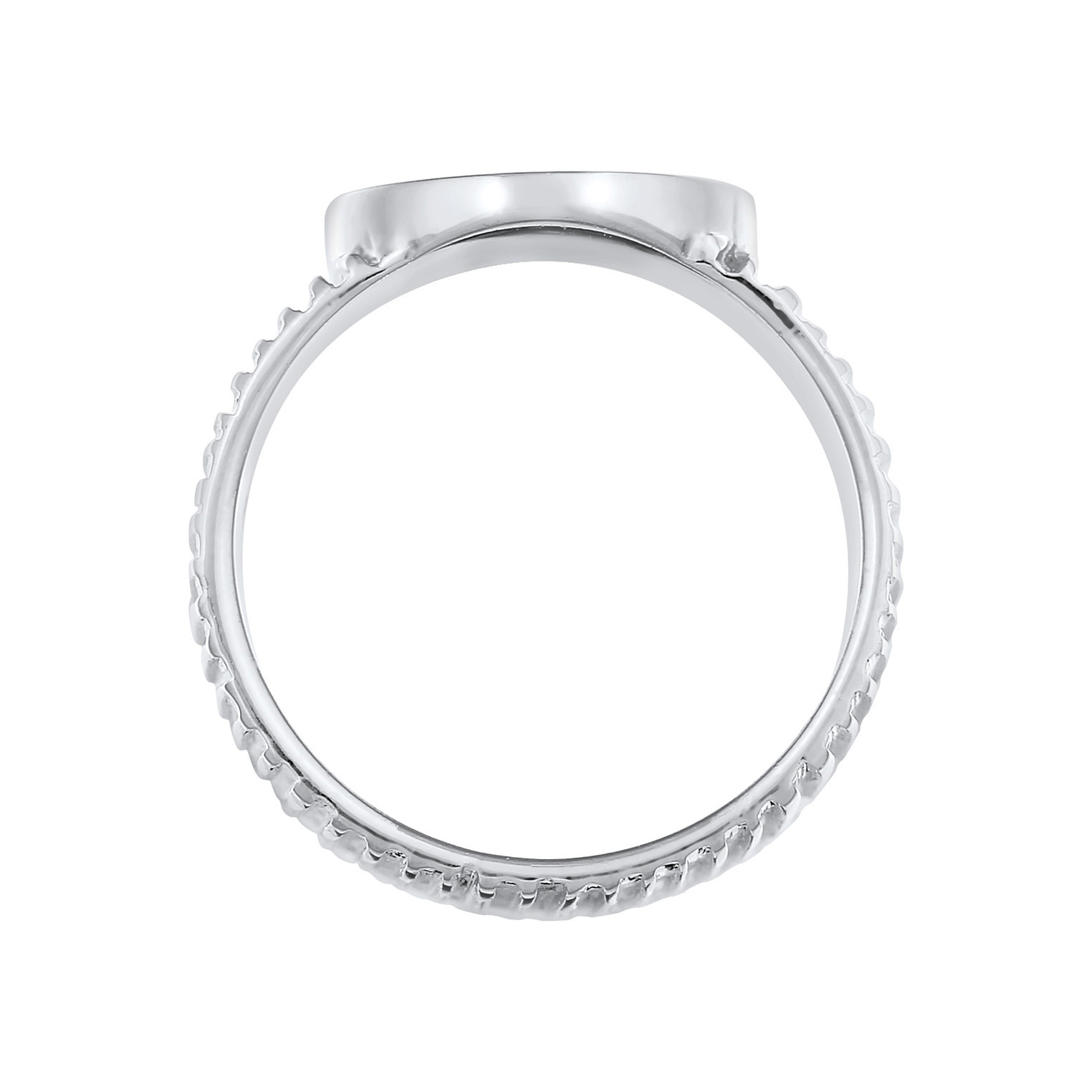 Ring Bandring Siegelring Relief Struktur 925 Silber – Bild 2