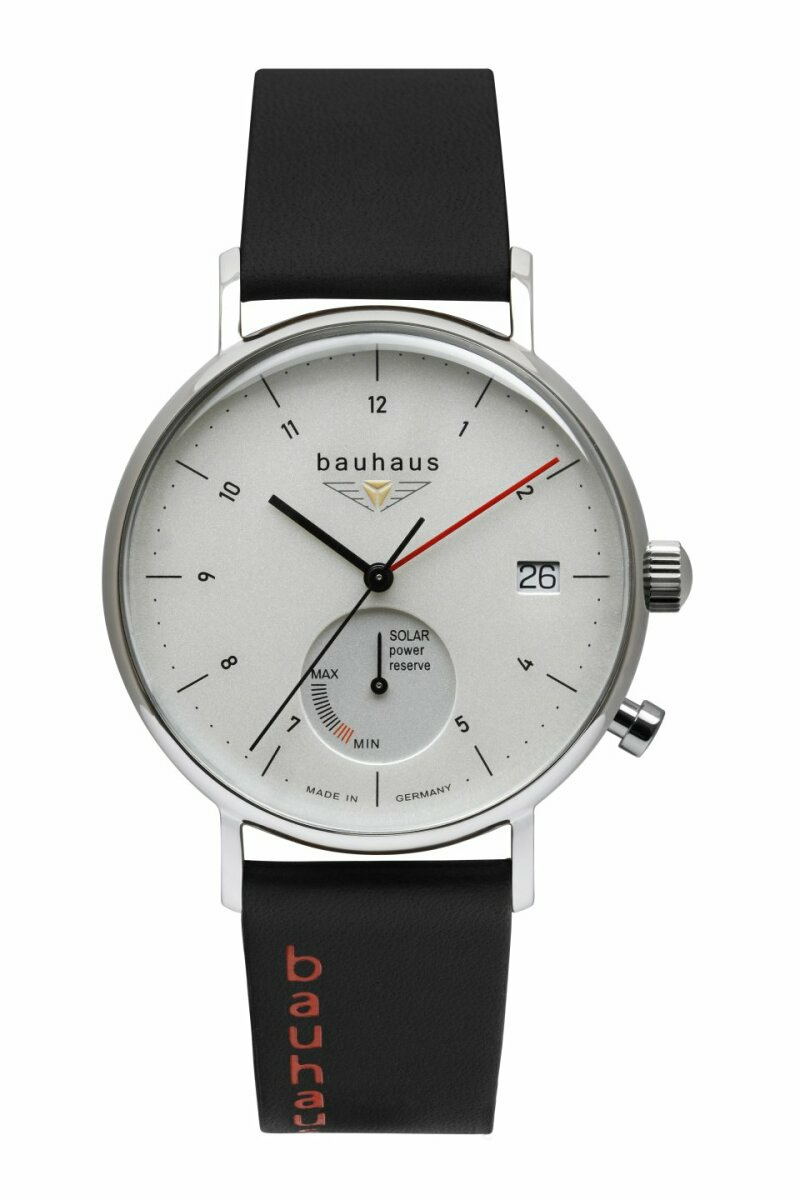 Bauhaus Herrenuhr  Solar  mit Lederband Schwarz inkl. Ersatzband 21121 Bauhaus Herrenuhr  Solar  mit Lederband Schwarz inkl. Ersatzband 21121