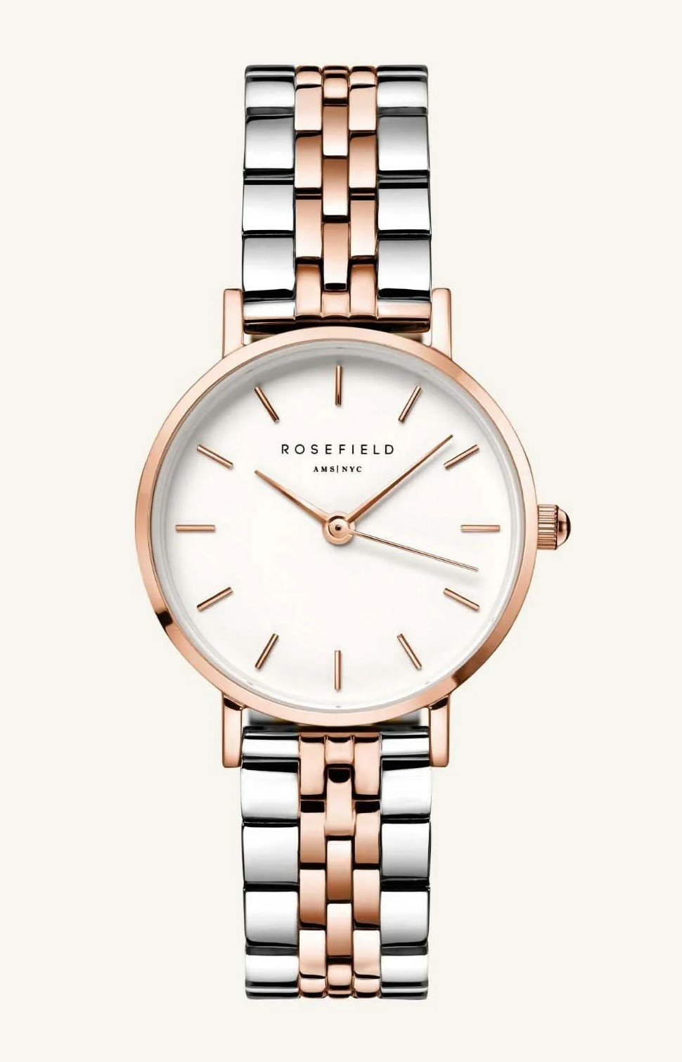 ROSEFIELD Damenuhr The Small Edit Silber Roségold Duo 26SRGD‑271 ROSEFIELD Damenuhr The Small Edit Silber Roségold Duo 26SRGD‑271