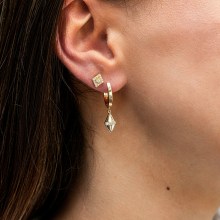 Creolen 925 Silber vergoldet Rauten Anhänger und Zirkonia 41185103282270 Creolen 925 Silber vergoldet Rauten Anhänger und Zirkonia 41185103282270