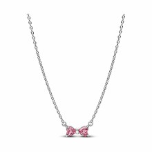Pandora Damen-Halskette Schleife Pink Silber 394235C01-45 Pandora Damen-Halskette Schleife Pink Silber 394235C01-45