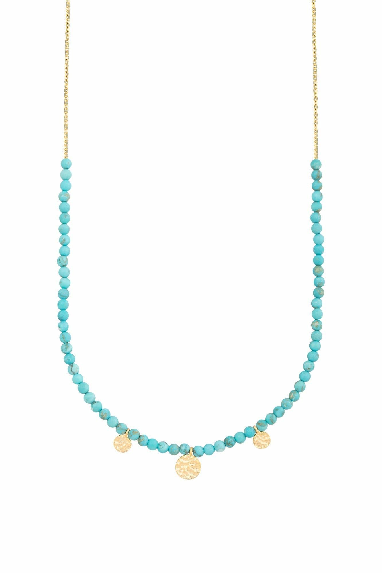 Halskette 925 Silber vergoldet türkiser Howlith Plättchen 41185023000670 Halskette 925 Silber vergoldet türkiser Howlith Plättchen 41185023000670