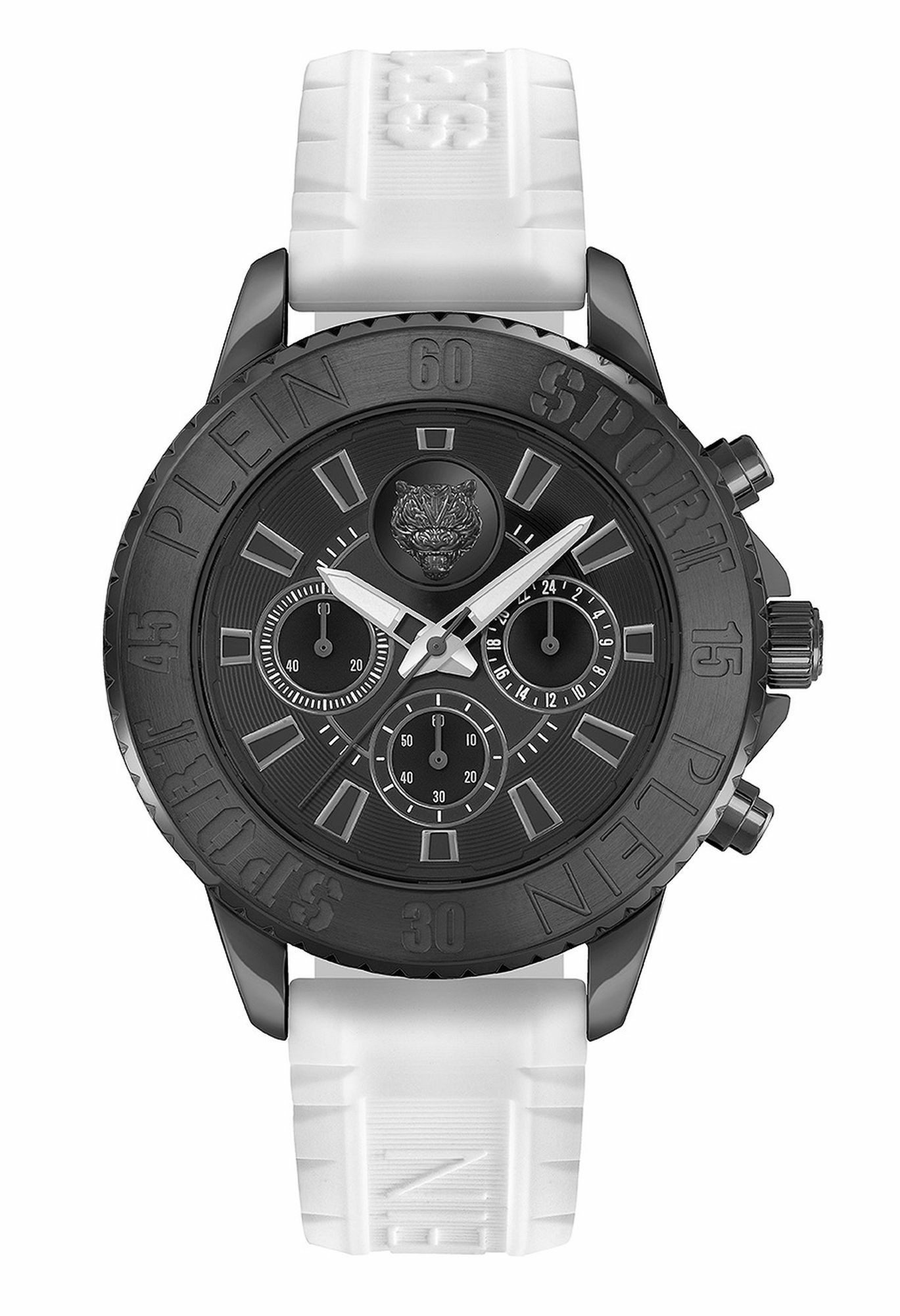 Plein Sport Herren Chronograph GLAM CHRONO PSMEA0324 Schwarz / Weiß 44 mm Plein Sport Herren Chronograph GLAM CHRONO PSMEA0324 Schwarz / Weiß 44 mm