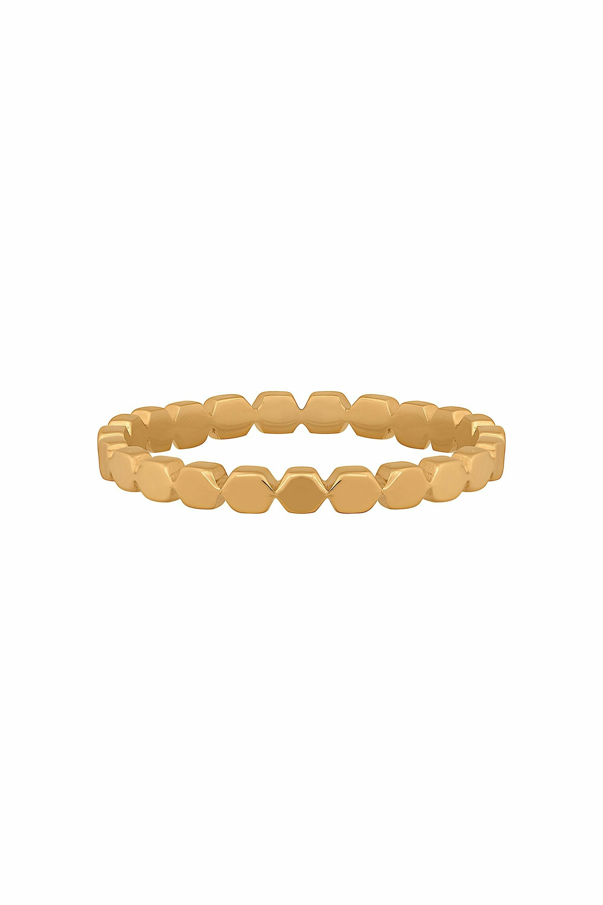 Ring 925/- Sterling Silber vergoldet Hexagon Stacking 41184742735966 – Bild 2