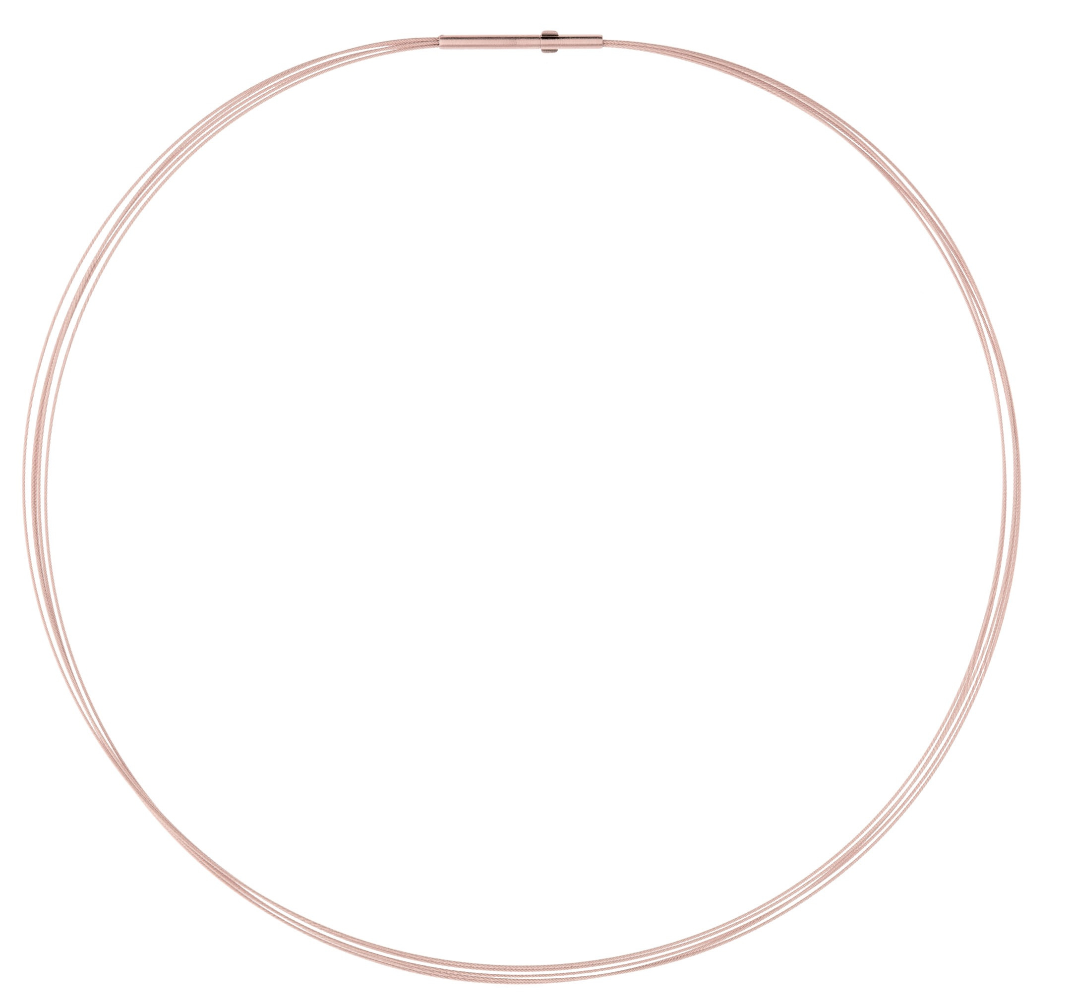Ernstes Design Damen Halsreif 5-Fach Drahtseil Länge 45cm Rosegold DS5C-RG-45
