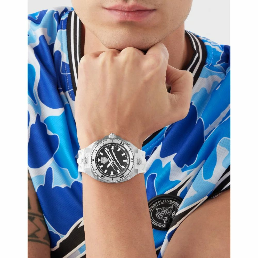 Plein Sport Uhr Unisex THUNDER FORCE PS8BA0224 Weiß / Schwarz – Bild 3