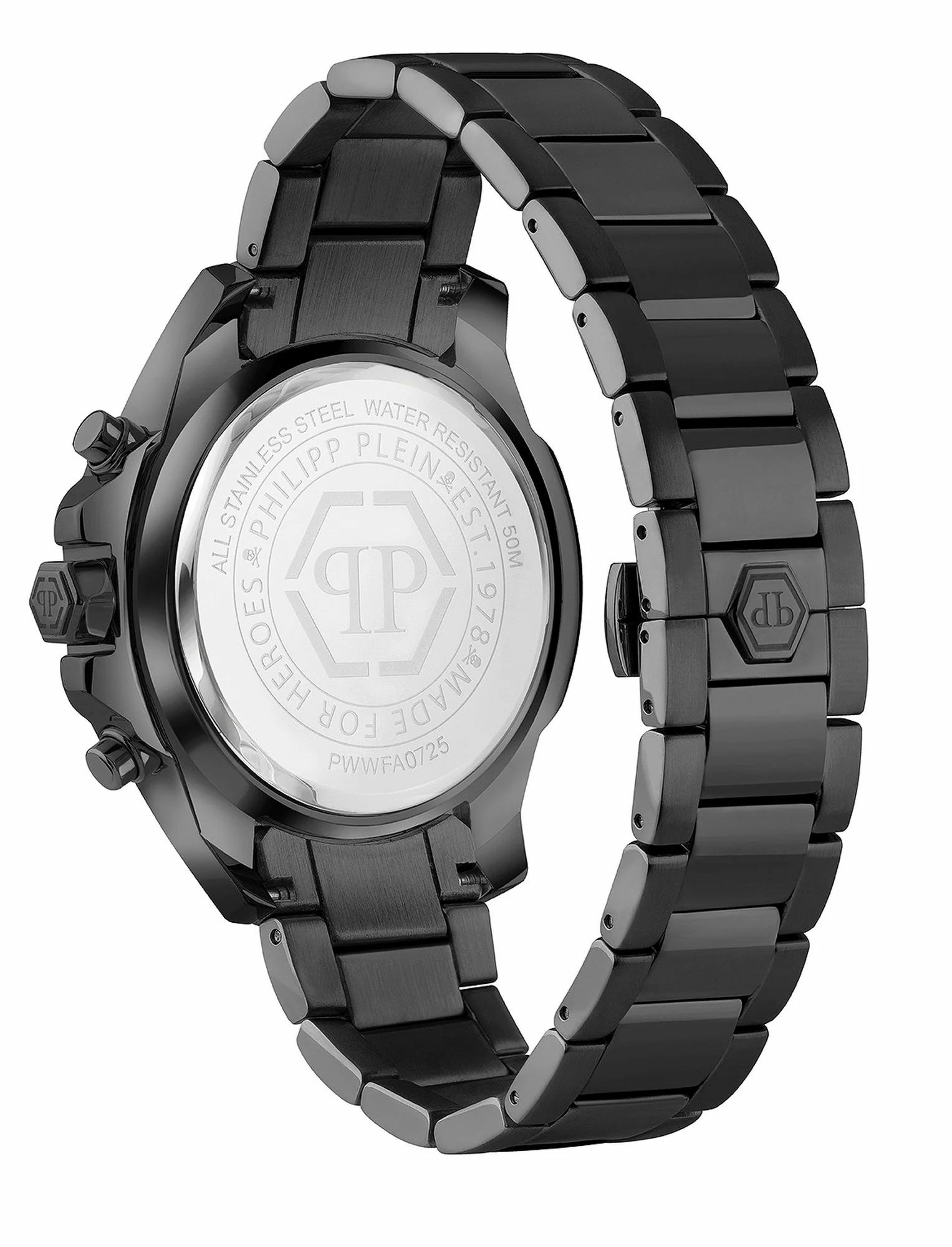 Philipp Plein Herren Chronograph The $kull PWWFA0725 IP Black Edelstahl 44 mm – Bild 2