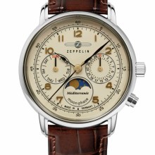 Zeppelin Herrenuhr Chronograph mit Lederband Braun 9636-5 Zeppelin Herrenuhr Chronograph mit Lederband Braun 9636-5
