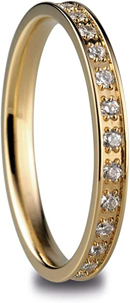 Bering Damen Ring aus Edelstahl mit Zirkonia Gold 556-27-X1 Bering Damen Ring aus Edelstahl mit Zirkonia Gold 556-27-X1