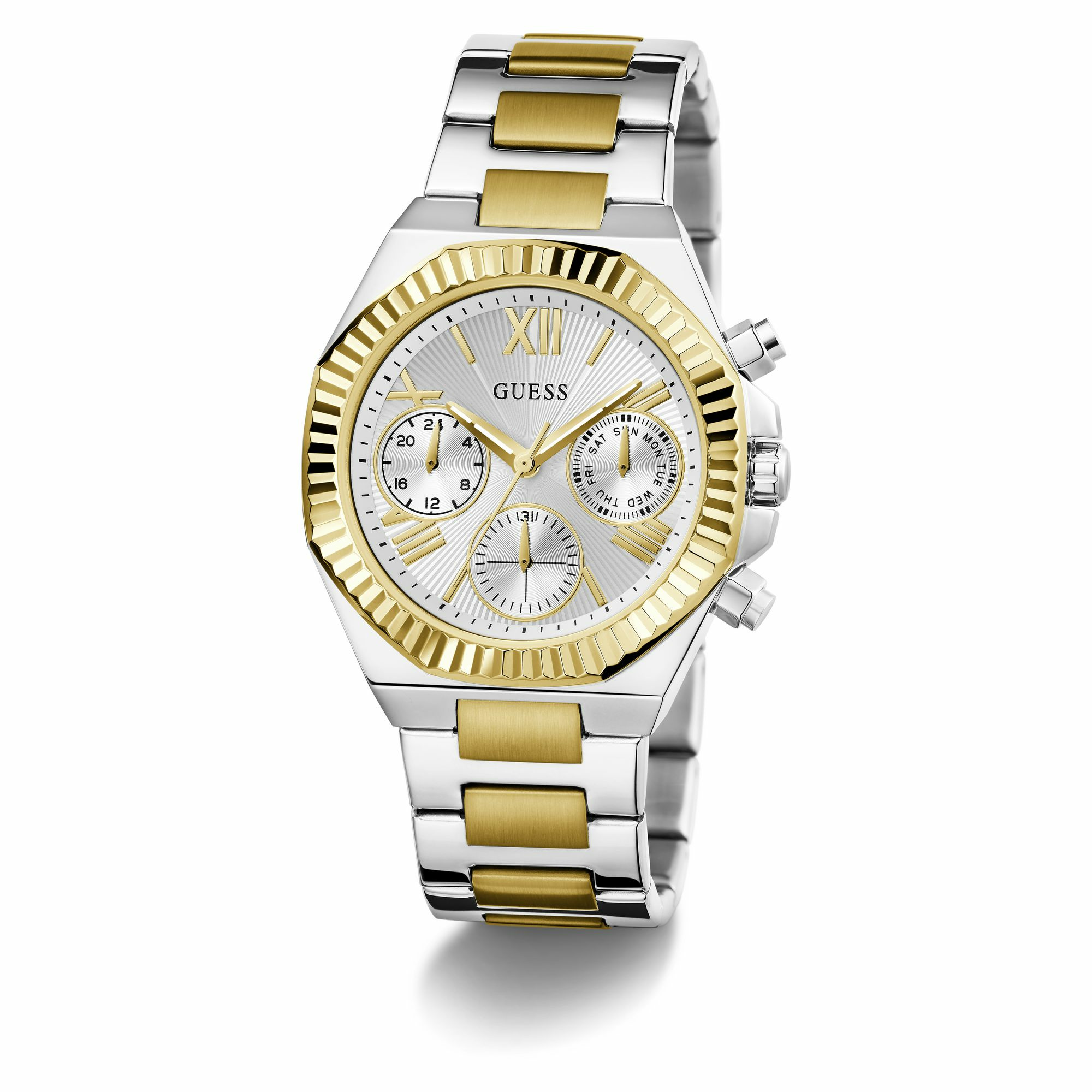 Guess Damen Multifunktionsuhr EQUALITY GW0769L3 Silber und Gold – Bild 3