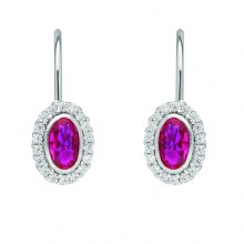 Damen 925 Silber Ohrringe  Ohrhänger mit Zirkonia Damen 925 Silber Ohrringe  Ohrhänger mit Zirkonia