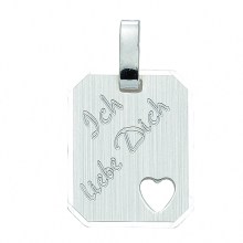 Damen 925 Silber Gravurplatte Anhänger Damen 925 Silber Gravurplatte Anhänger