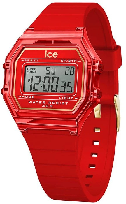 ICE watch digit retro - Red passion - Clear - Small 022885 ICE watch digit retro - Red passion - Clear - Small 022885