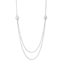 Xenox Damen Halskette Collier Velvet Garden Doppelkette mit Perlen Silber XS5366 Xenox Damen Halskette Collier Velvet Garden Doppelkette mit Perlen Silber XS5366