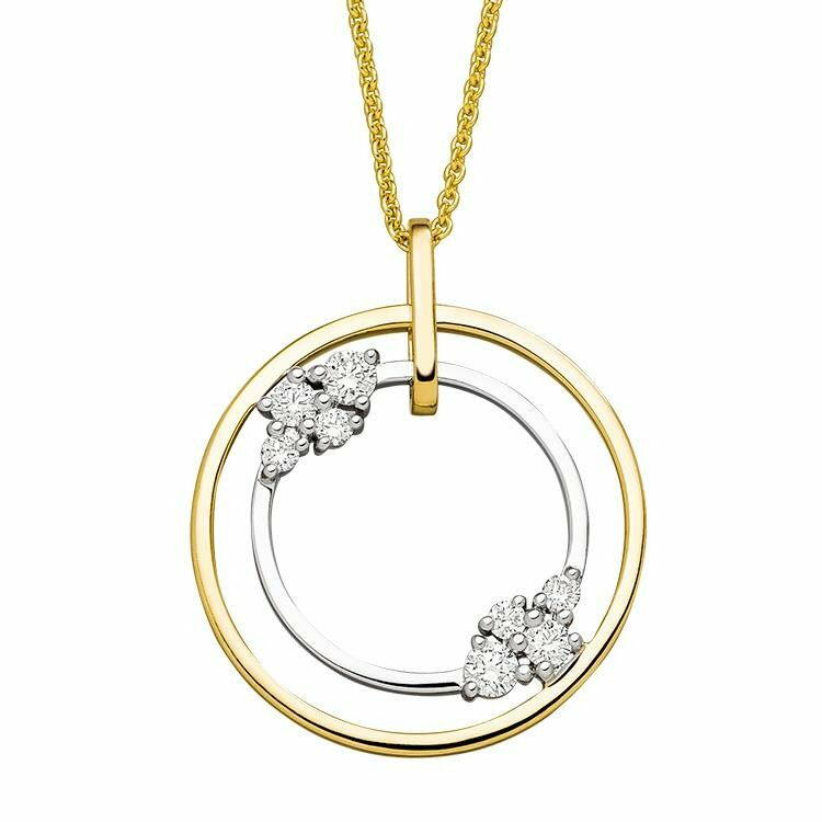 Anhänger Elaine Firenze 14ct. Gelb/Weißgold 75038150P/3 Anhänger Elaine Firenze 14ct. Gelb/Weißgold 75038150P/3