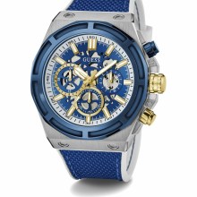 Guess Herren Armbanduhr MASTERPIECE Multifunktion blau, silber 47 mm GW0713G1 Guess Herren Armbanduhr MASTERPIECE Multifunktion blau, silber 47 mm GW0713G1