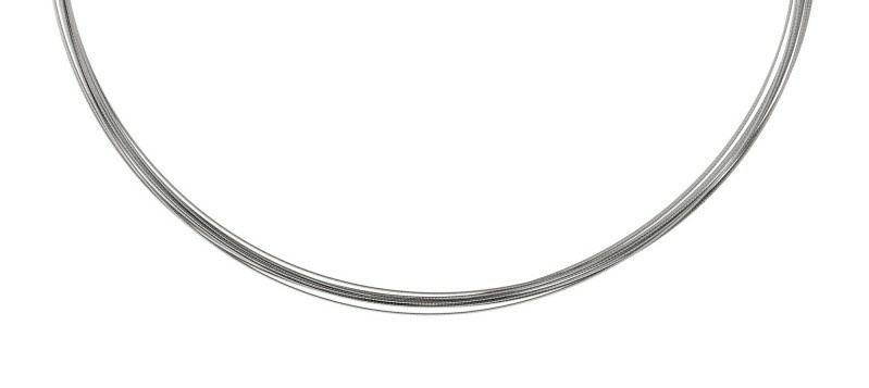 Ernstes Design Damen Halskette 20-Fach Drahtseil Collier 40cm Silber DS10-40 Ernstes Design Damen Halskette 20-Fach Drahtseil Collier 40cm Silber DS10-40