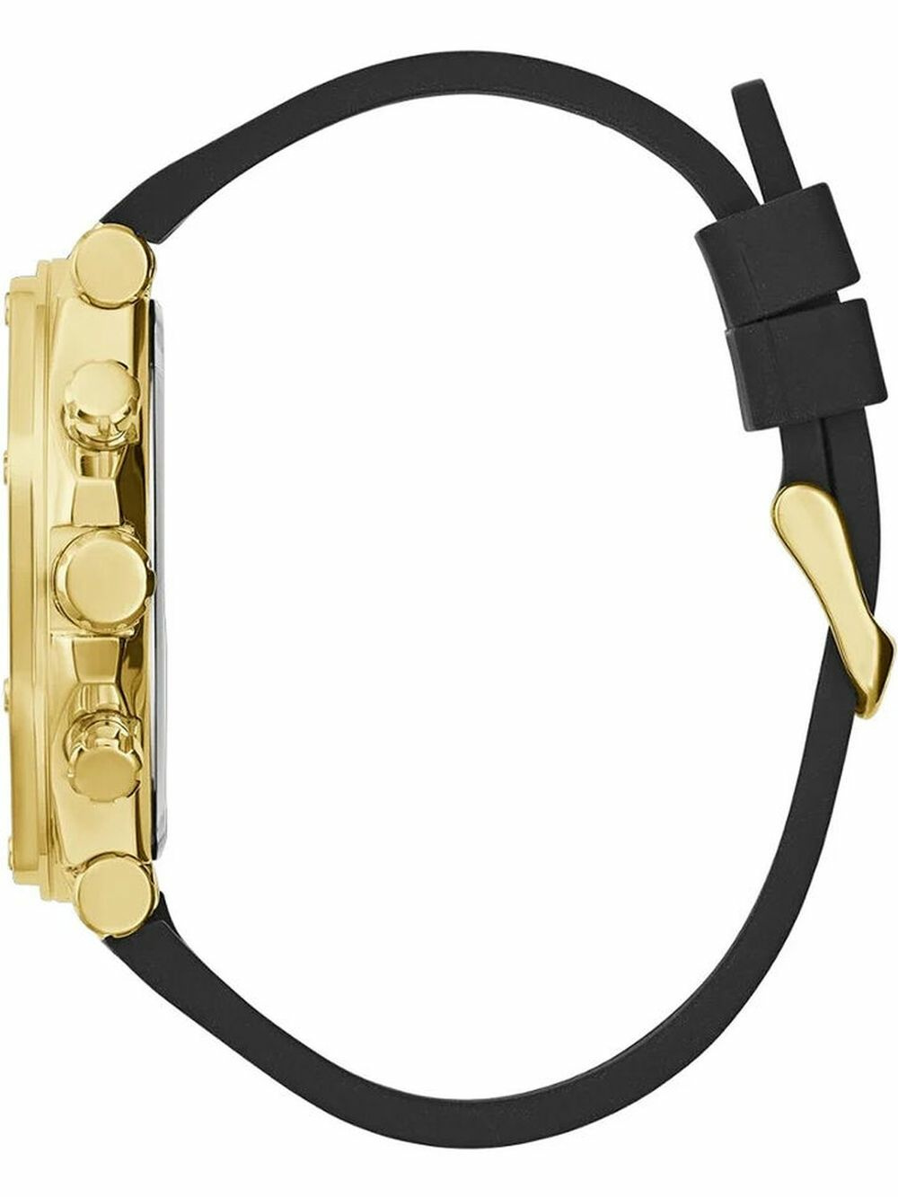 Guess Herren Armbanduhr Multifunktionsuhr Edge schwarz, gold 46 mm GW0492G3 – Bild 3