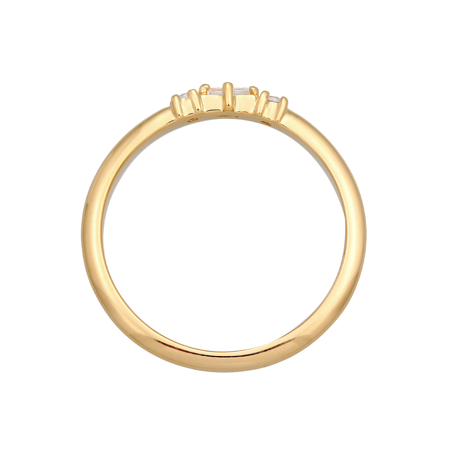 Ring Verlobungsring Diamant (0.03 ct.) Rechteck 925 Silber – Bild 2