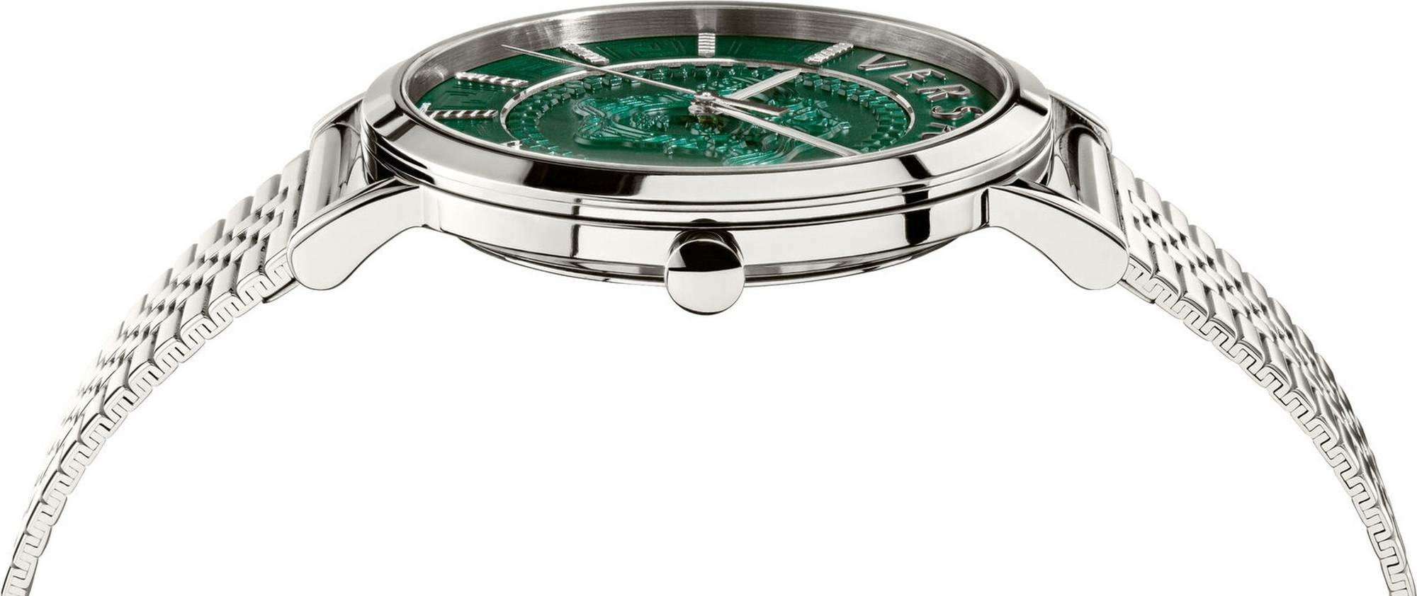 Versace Herren Armbanduhr V-ESSENTIAL silber, grün 40 mm VEJ400921 – Bild 3