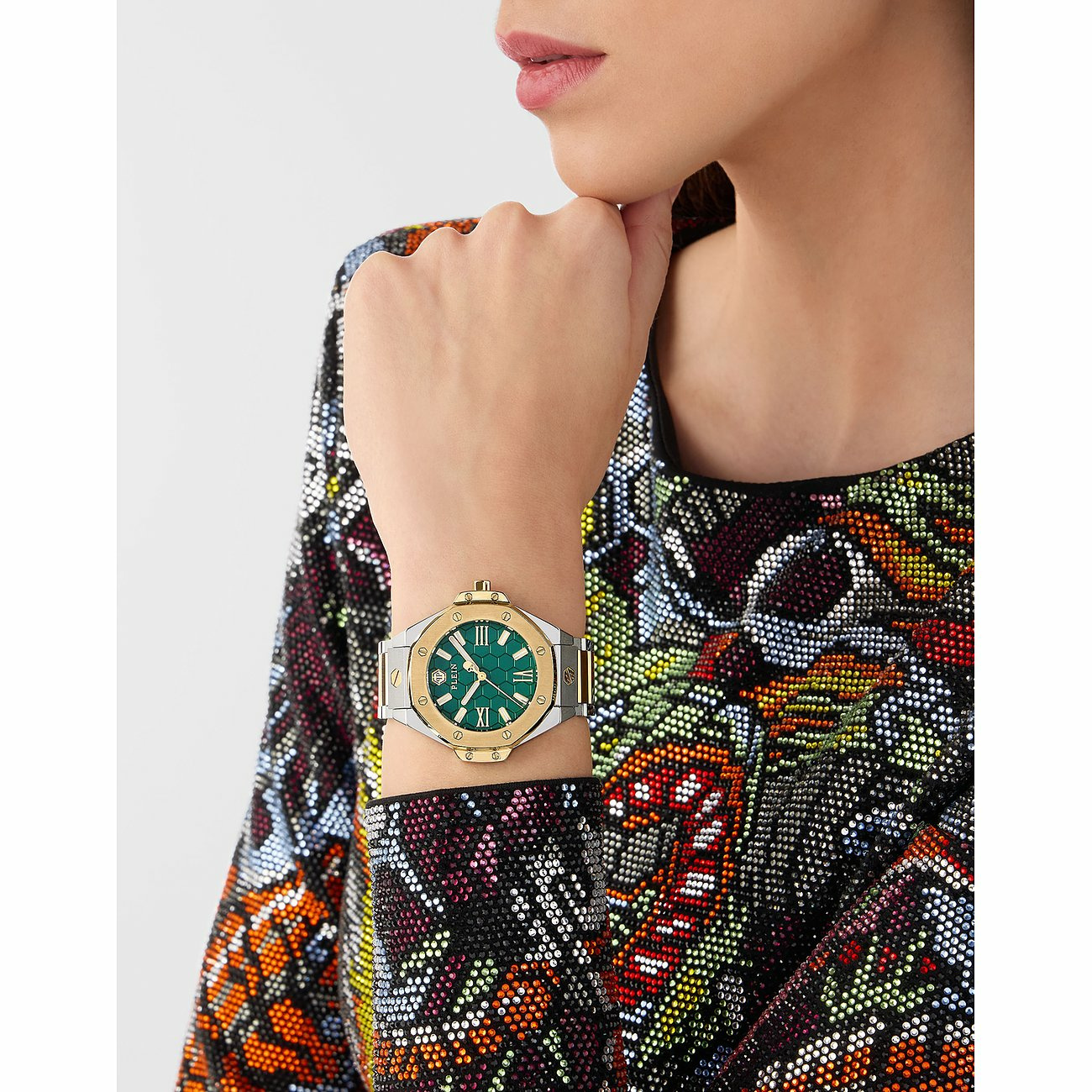 Philipp Plein Damen-Armbanduhr PWBDA0724 Grün / Bicolor – Bild 3
