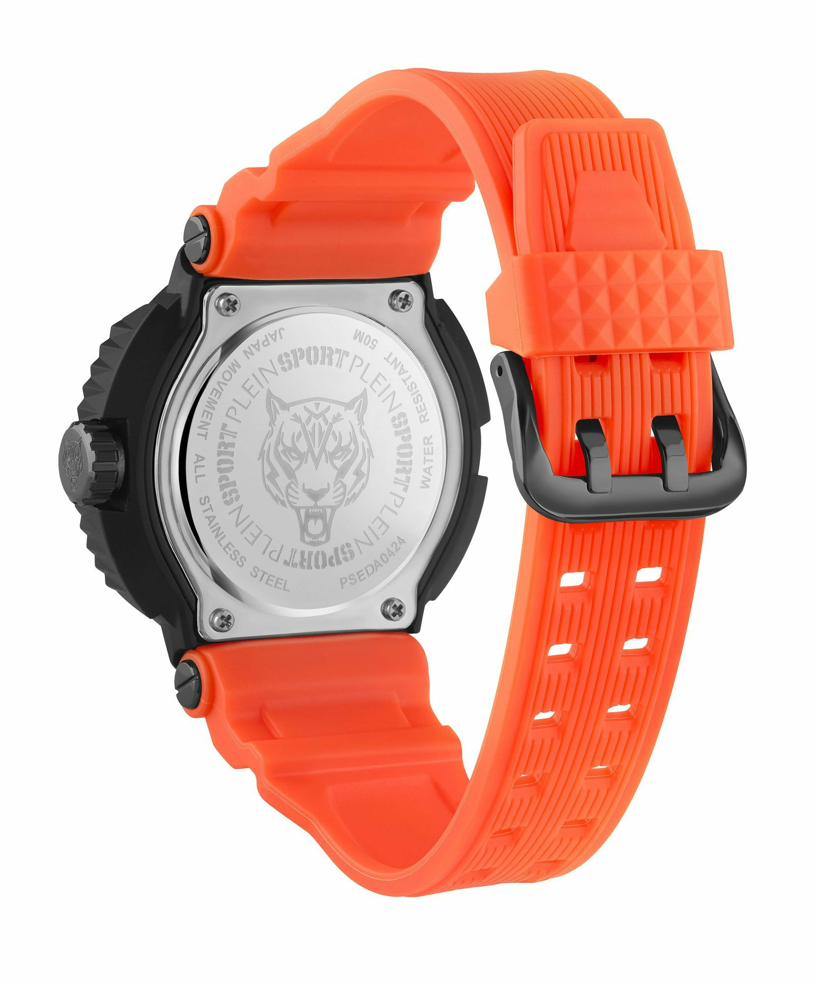 Philipp Plein Sport Unisex Uhr Tiger Power PSEDA0424 Schwarz/Orange Kunststoff 4... – Bild 3