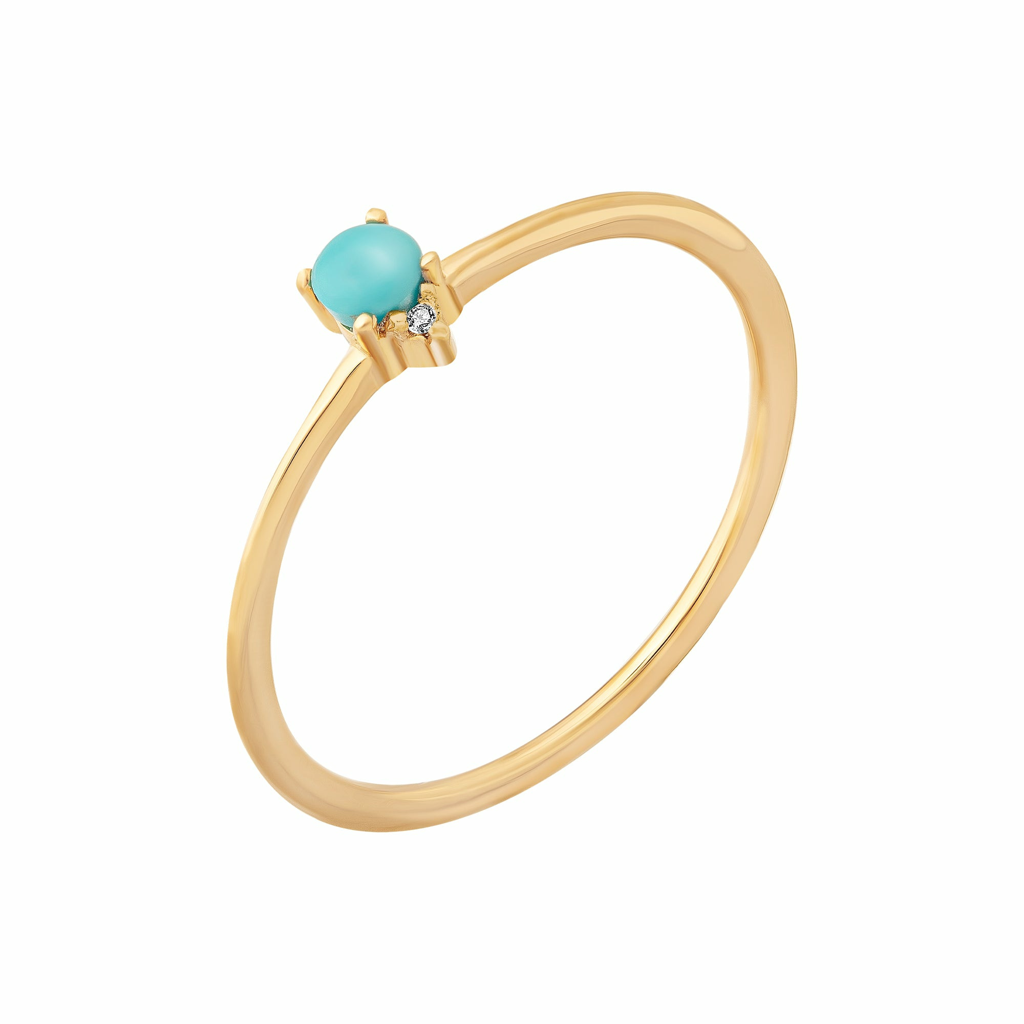 Ring 925 Silber vergoldet Türkis & Weißtopas 41185035616350 Ring 925 Silber vergoldet Türkis & Weißtopas 41185035616350