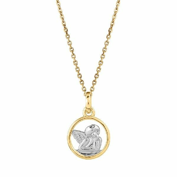 Xenox Damen Halskette mit Engel Anhänger 38cm Gold XS3500GK Xenox Damen Halskette mit Engel Anhänger 38cm Gold XS3500GK