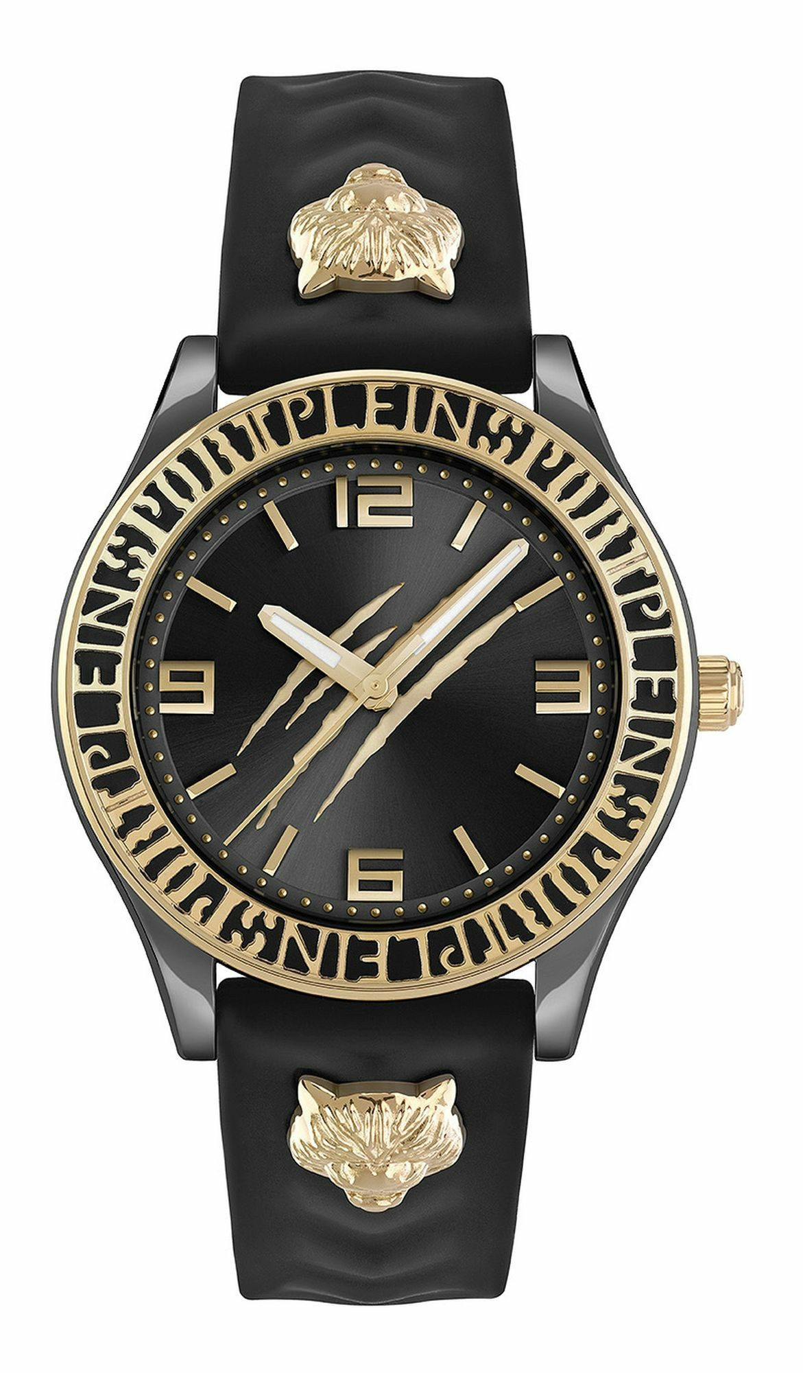 Plein Sport Damenuhr Eclipse PSJEA0224 Schwarz Gold Silikon 36 mm Plein Sport Damenuhr Eclipse PSJEA0224 Schwarz Gold Silikon 36 mm