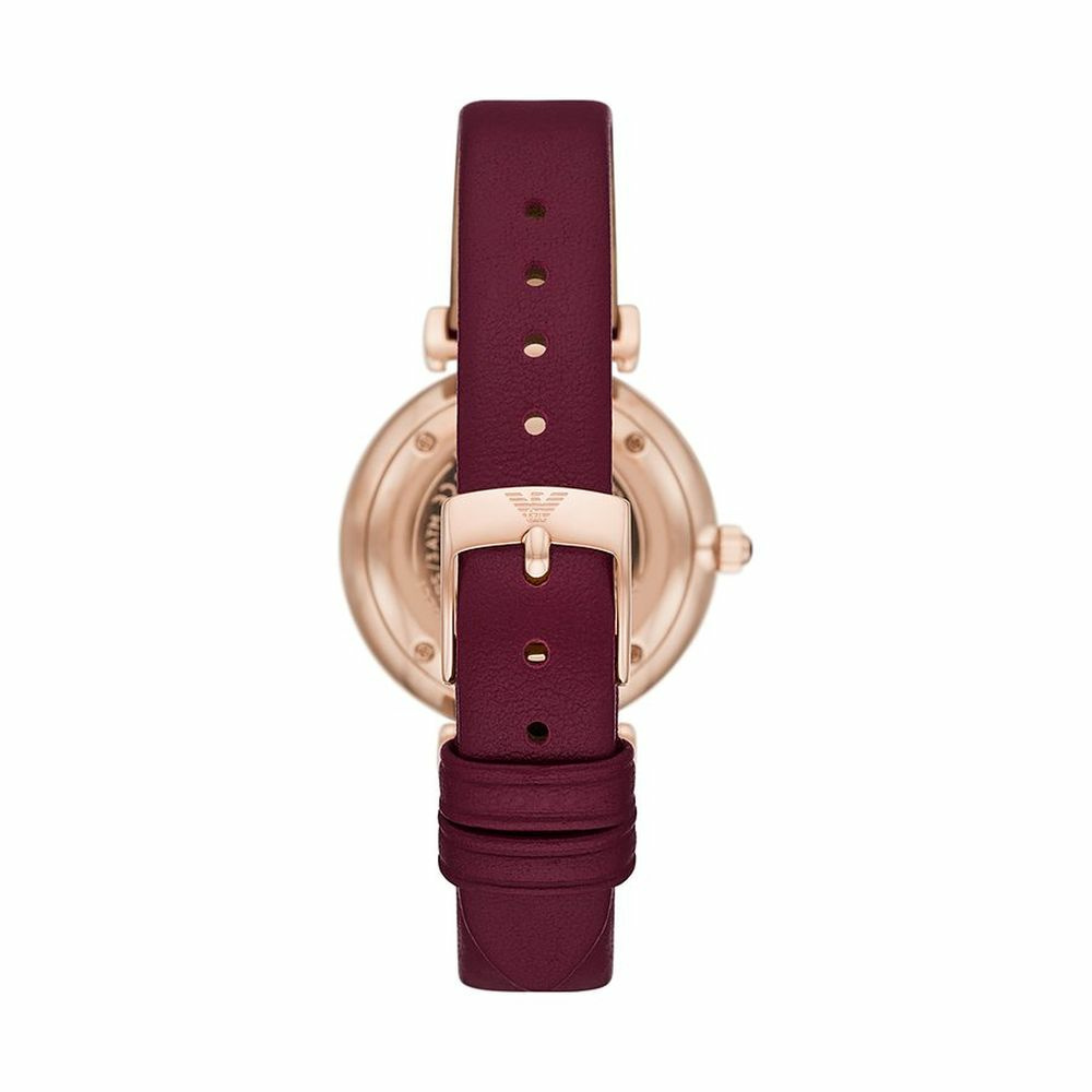 Emporio Armani Damen Armbanduhr Burgund / Roségold AR11487 – Bild 3