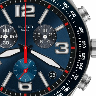 Swatch Irony - Chrono New YVS454 Blue Grid Uhr – Bild 2