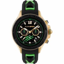 Plein Sport Herren Chronograph Warrior Tech PS6BA0424 Gold Grün Schwarz 47 mm Plein Sport Herren Chronograph Warrior Tech PS6BA0424 Gold Grün Schwarz 47 mm