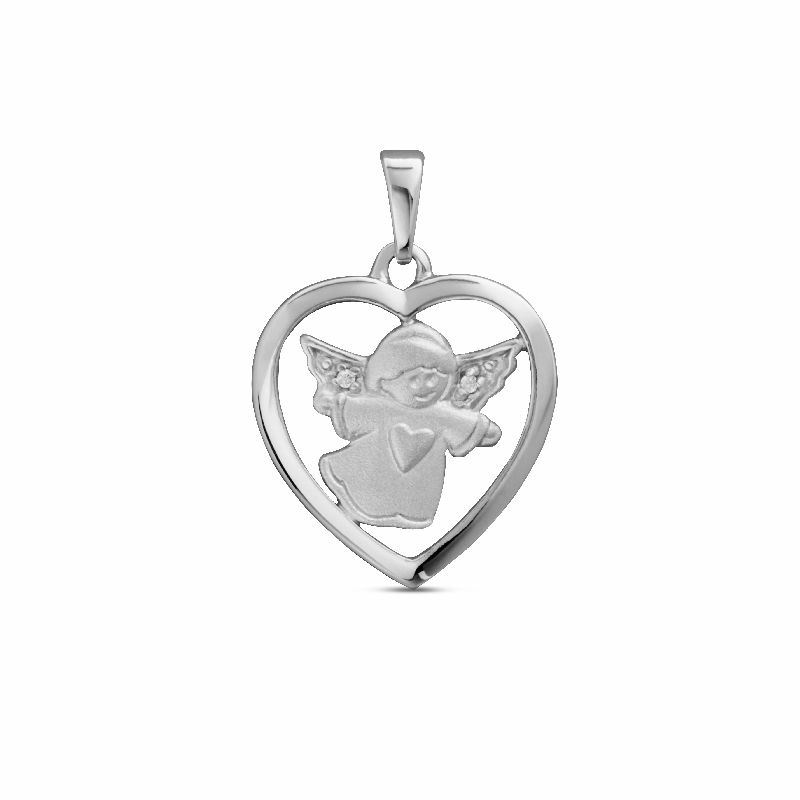 Damen Herz Anhänger mit Engel Silber 28.1178.R Damen Herz Anhänger mit Engel Silber 28.1178.R