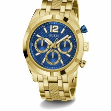 Guess Herren Multifunkion Armbanduhr RESISTANCE gold, blau 44 mm GW0714G2 Guess Herren Multifunkion Armbanduhr RESISTANCE gold, blau 44 mm GW0714G2