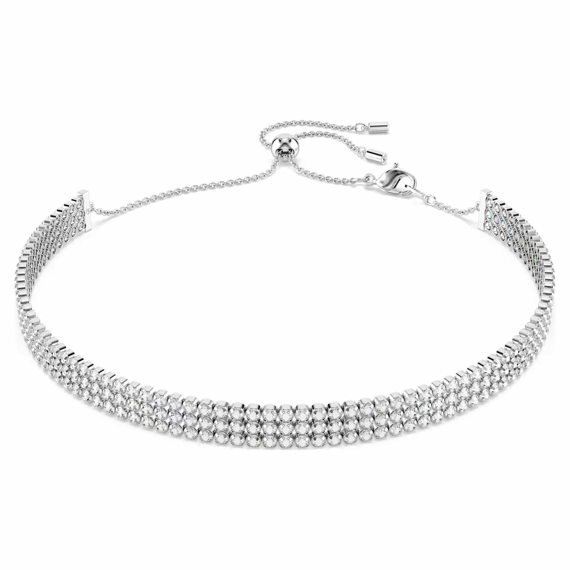 Swarovski Halskette Damen Matrix Tennis Choker Weiß rhodiniert 5685755 Swarovski Halskette Damen Matrix Tennis Choker Weiß rhodiniert 5685755