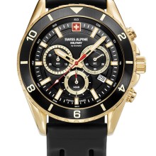 Swiss Alpine Military Herrenuhr 7034.9817 Sierra, Chronograph, Edelstahl, Schwar... Swiss Alpine Military Herrenuhr 7034.9817 Sierra, Chronograph, Edelstahl, Schwar...