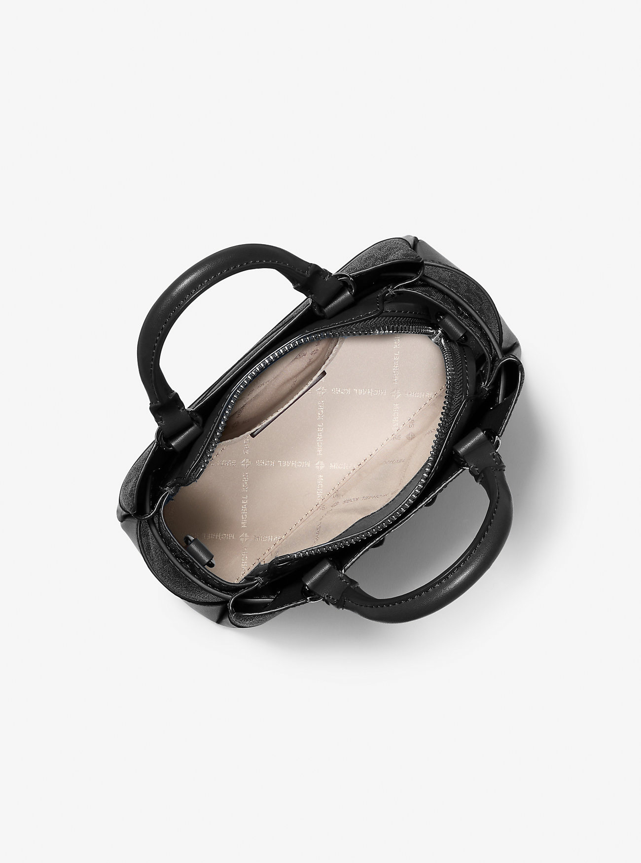 Michael Kors Handtasche Damen Reed Extra‑Small Signature Logo Satchel Schwarz 35... Michael Kors Handtasche Damen Reed Extra‑Small Signature Logo Satchel Schwarz 35...