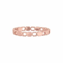 Ring 925/- Sterling Silber rosévergoldet Hexagon Cut Outs Stacking 4118474172015... Ring 925/- Sterling Silber rosévergoldet Hexagon Cut Outs Stacking 4118474172015...
