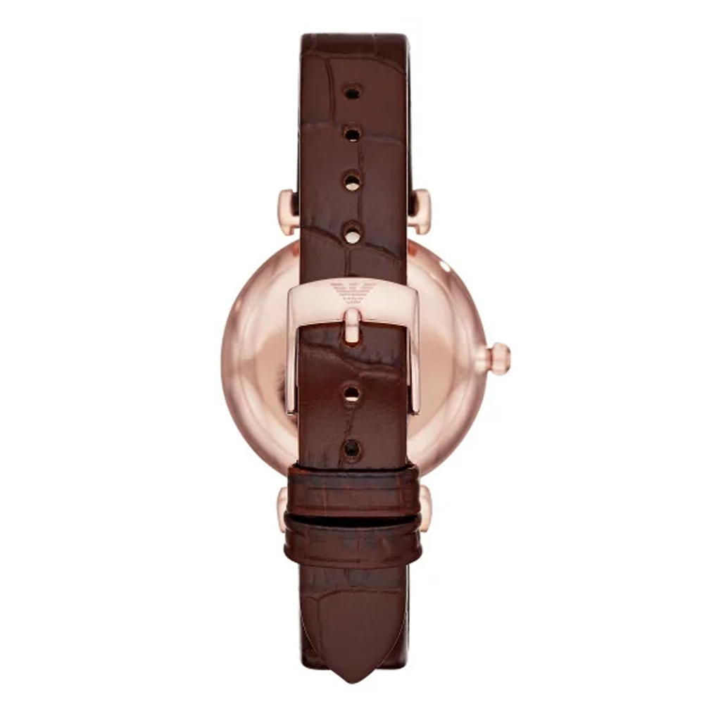 Emporio Armani Damen Armbanduhr Braun / Roségold AR11269 – Bild 2