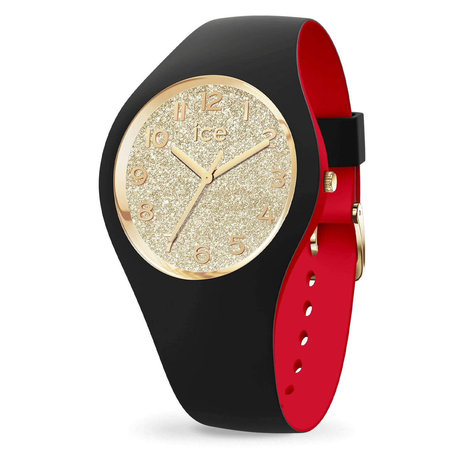 Ice-Watch Armbanduhr Ice-Loulou Black gold glitter Small 022325 Ice-Watch Armbanduhr Ice-Loulou Black gold glitter Small 022325